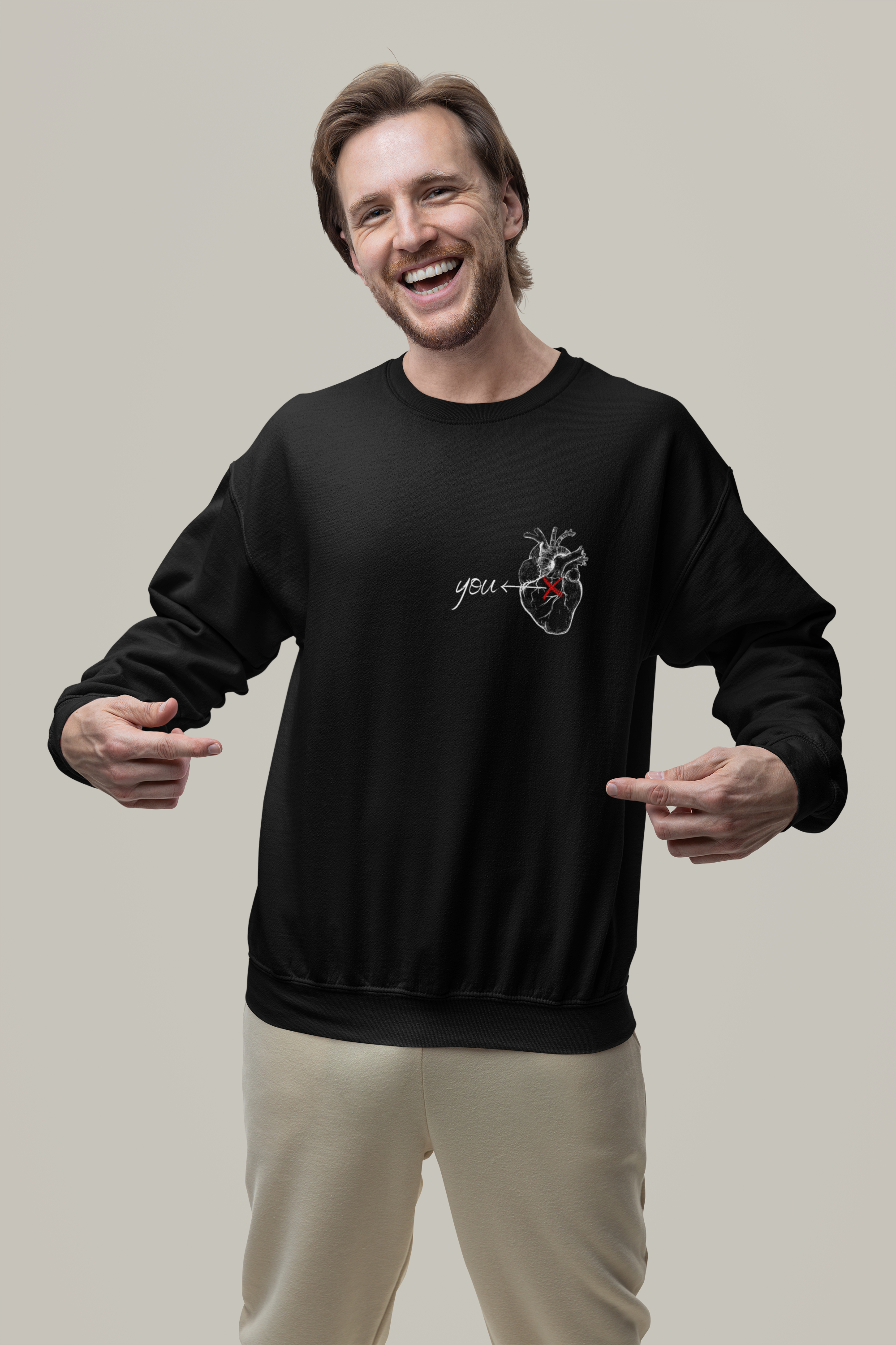 You - Heart - Basic Sweatshirt