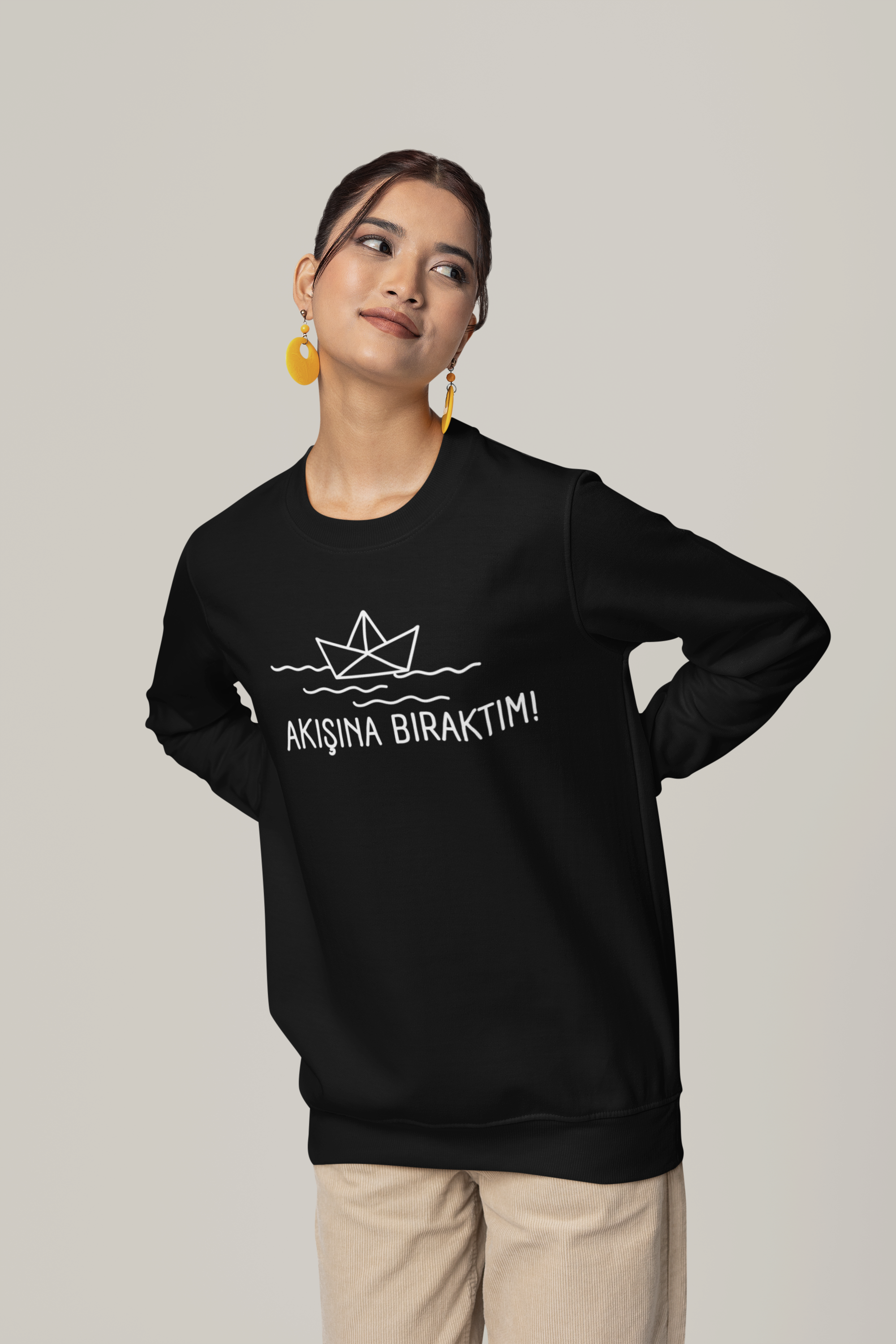 AKIŞINA BIRAKTIM! - Basic Sweatshirt