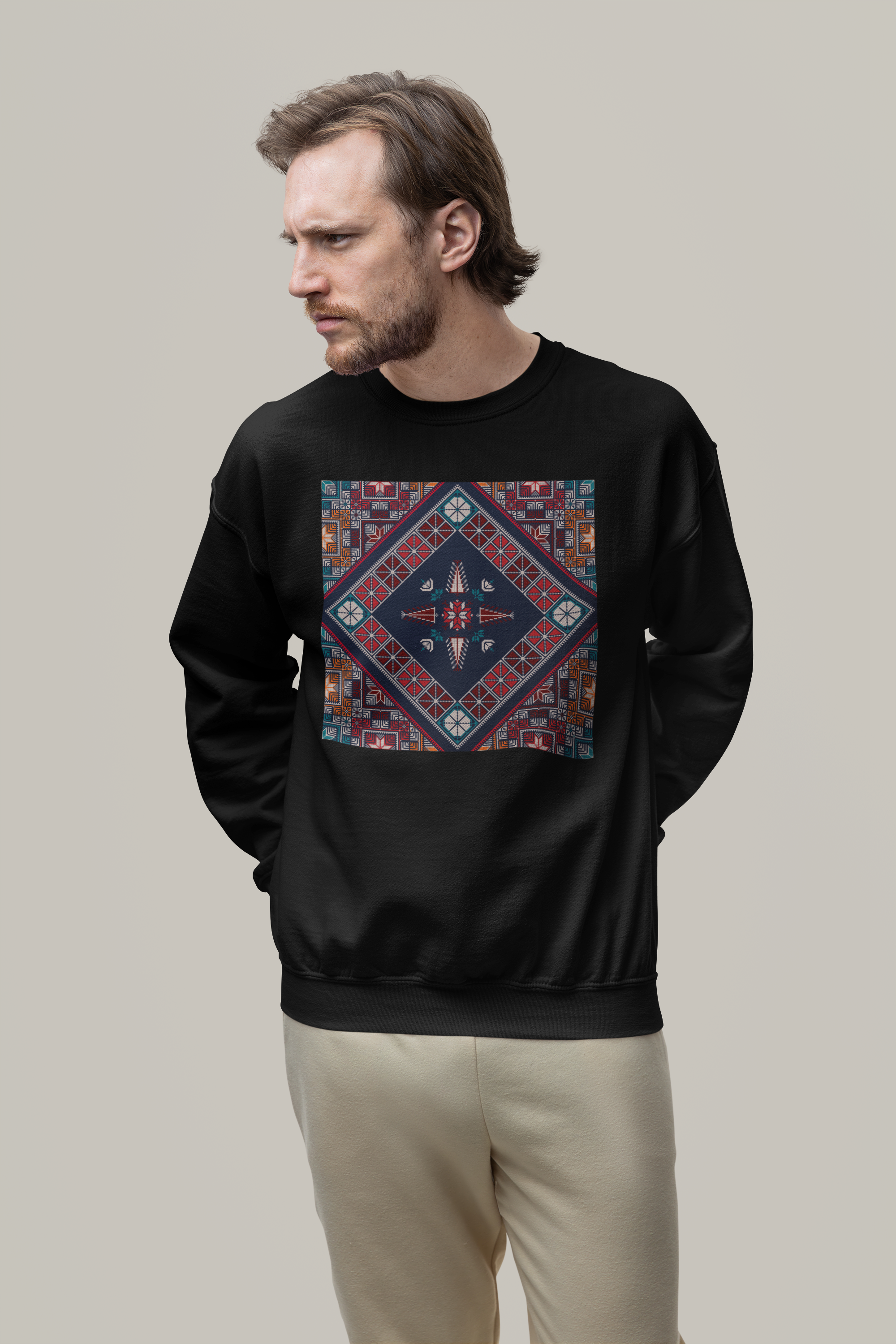 Blue Pattern - Basic Sweatshirt