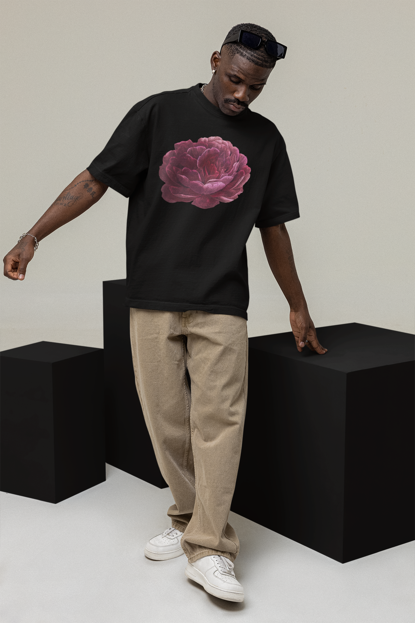 One Pink Flower - Oversized Unisex T-Shirt
