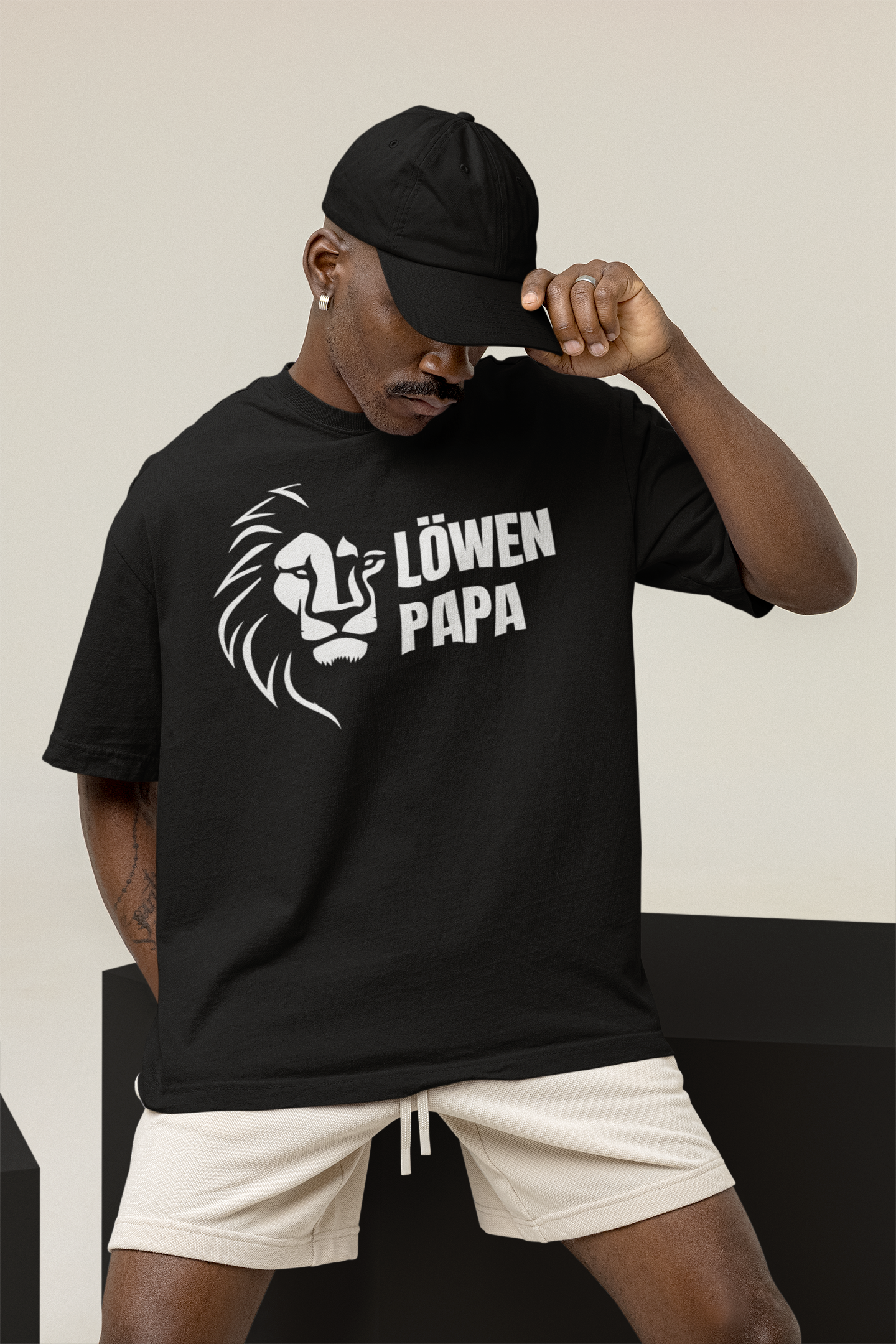 Löwen Papa - Oversized Unisex T-Shirt