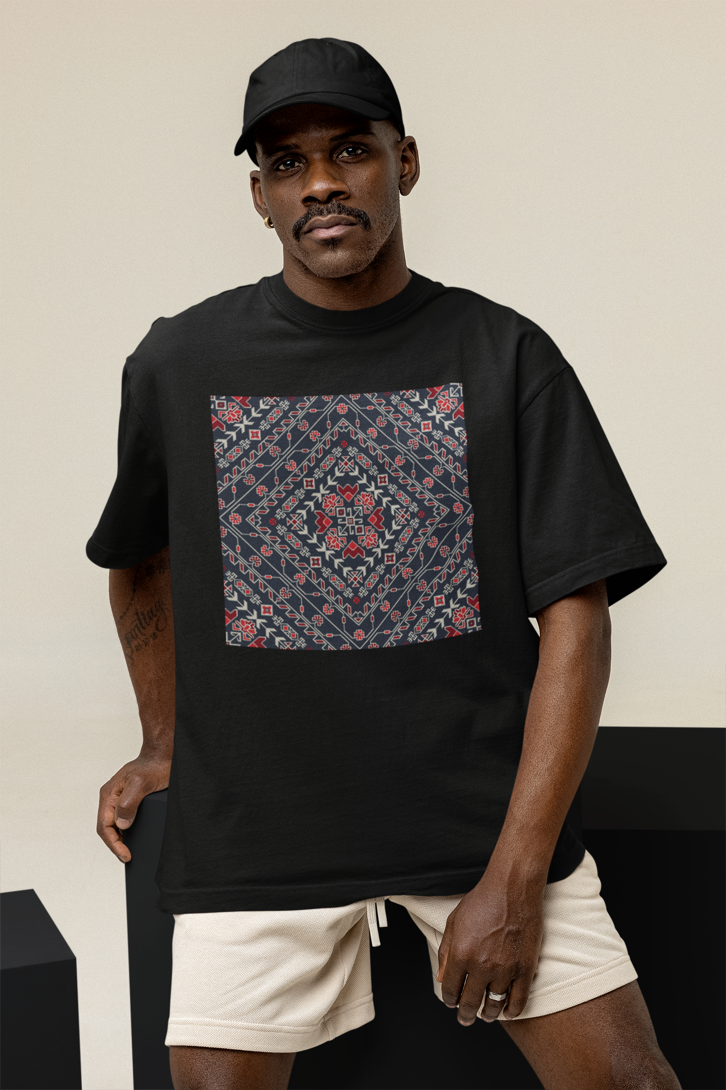 Georgian Embroidery - Oversized Unisex T-Shirt