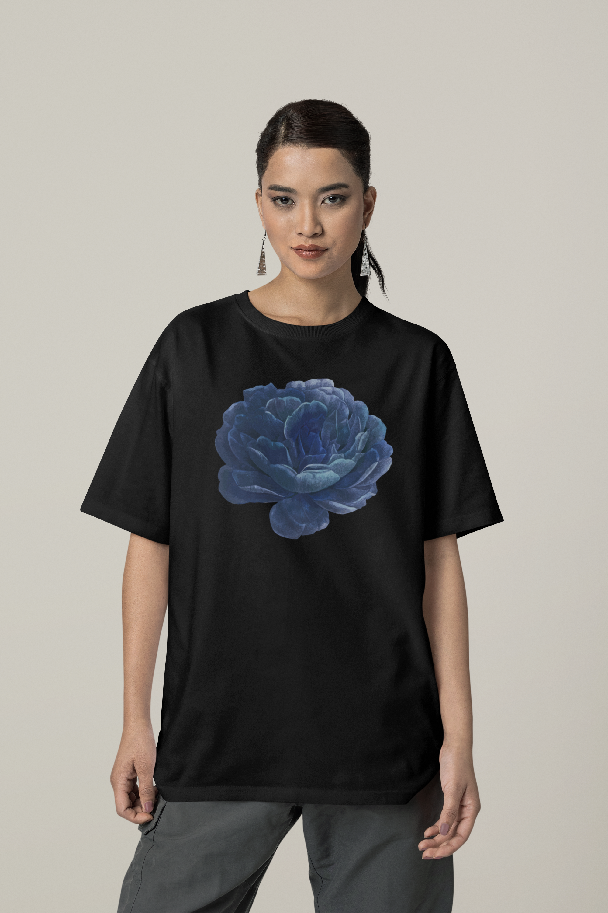 Blue Flower - Oversized Unisex T-Shirt