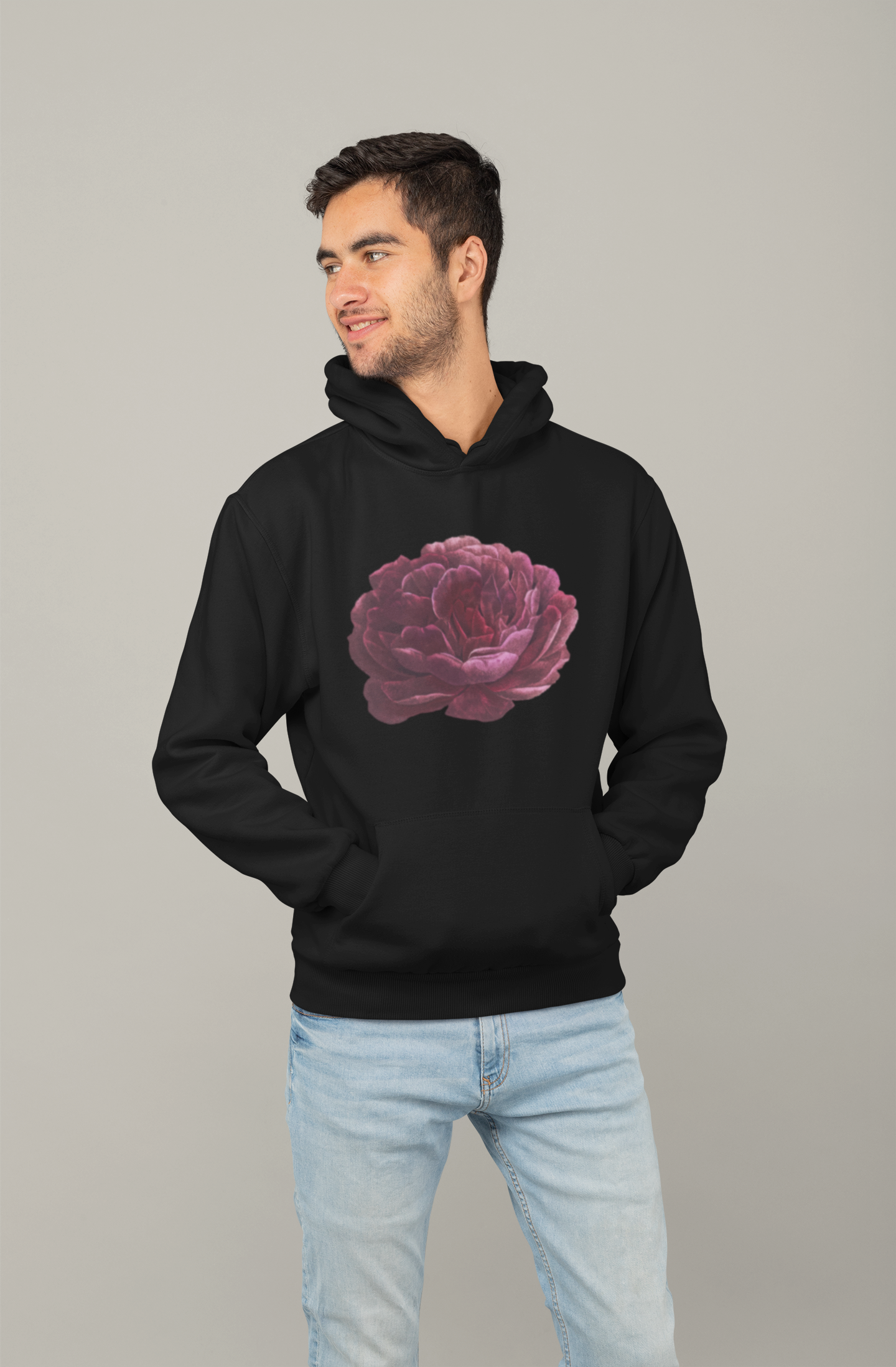One Pink Flower - Organic Hoodie