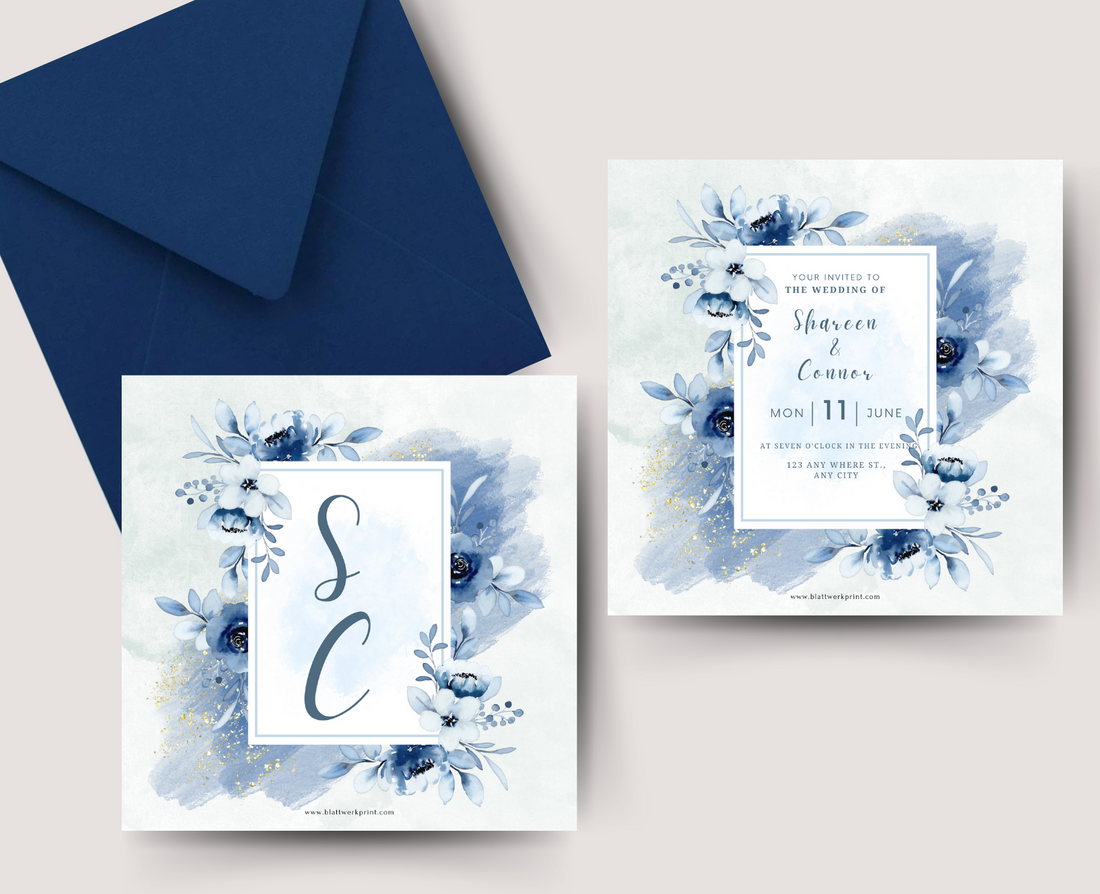 Navy Elegant Floral