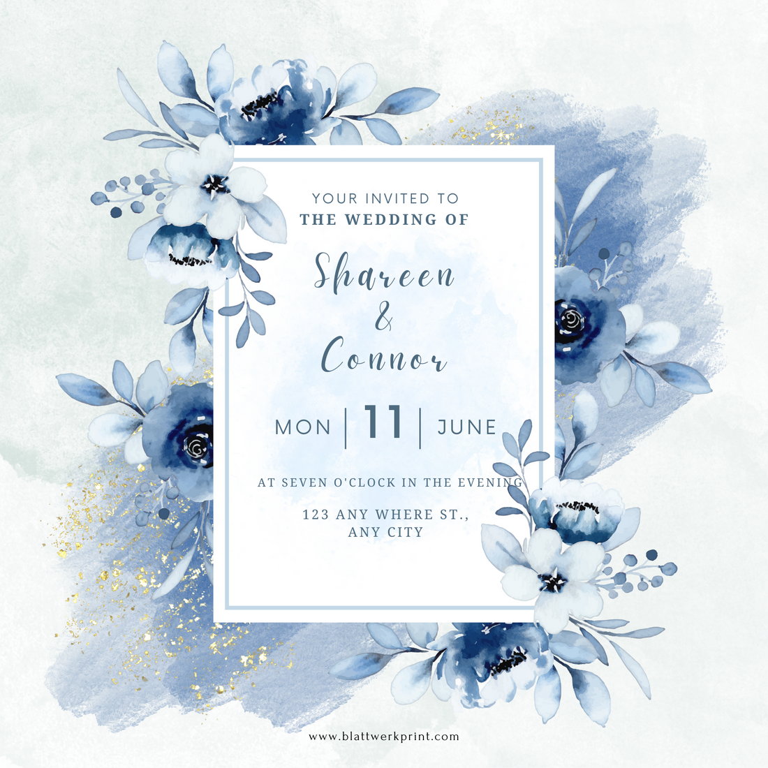 Navy Elegant Floral