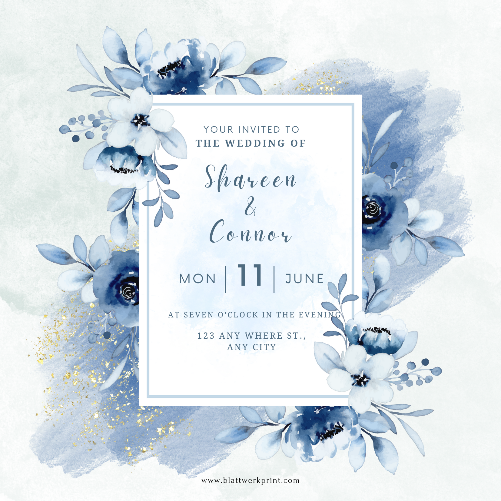 Navy Elegant Floral