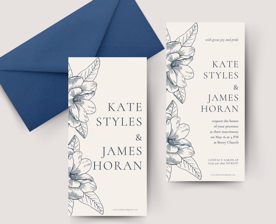 Grey and Blue Flower Vintage