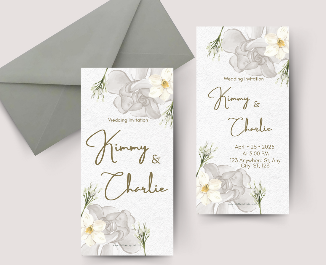 White and Grey Watercolor Floral