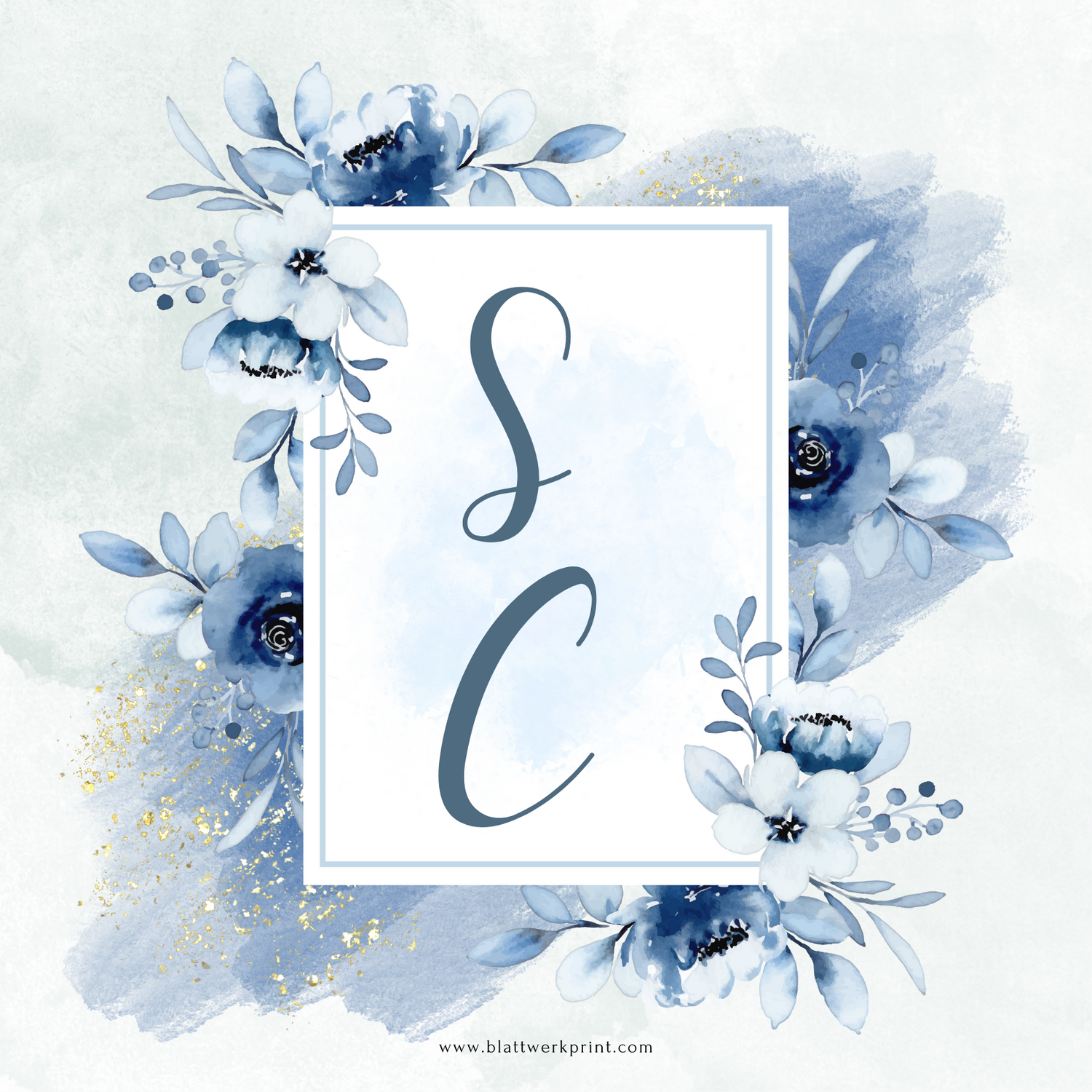 Navy Elegant Floral