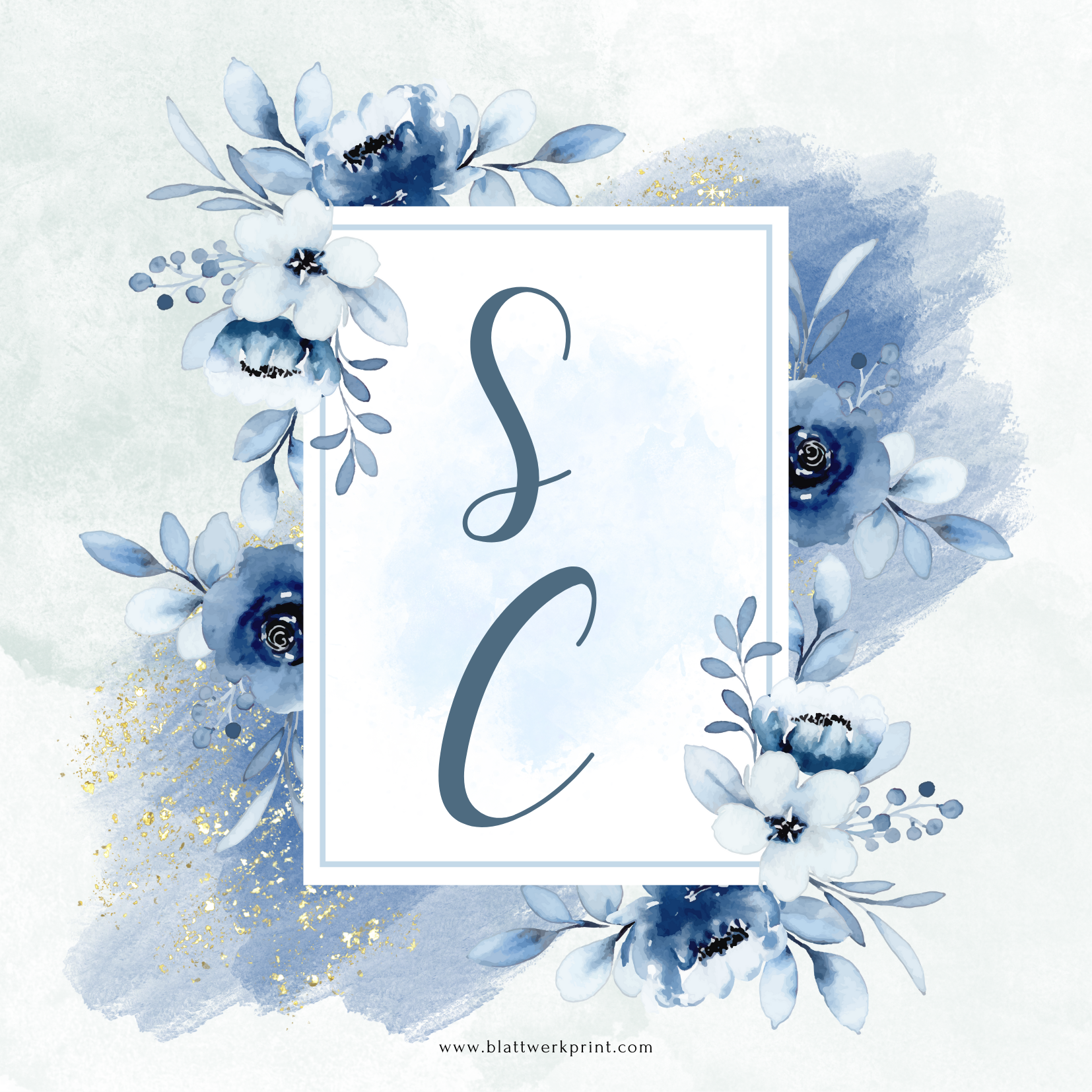 Navy Elegant Floral