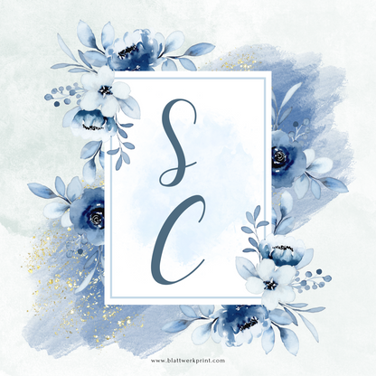 Navy Elegant Floral