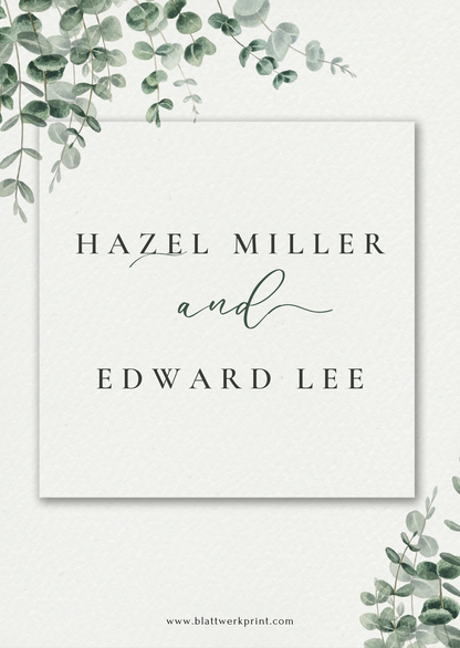 Green and White Floral Watercolor