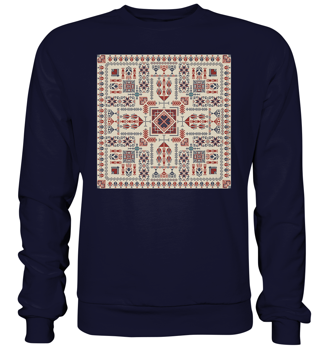 Red and Blue Pattern - Basic Sweatshirt