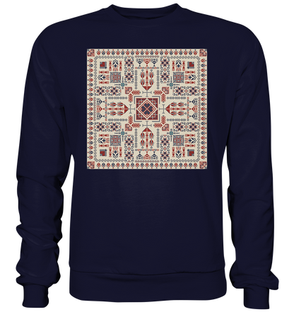 Red and Blue Pattern - Basic Sweatshirt