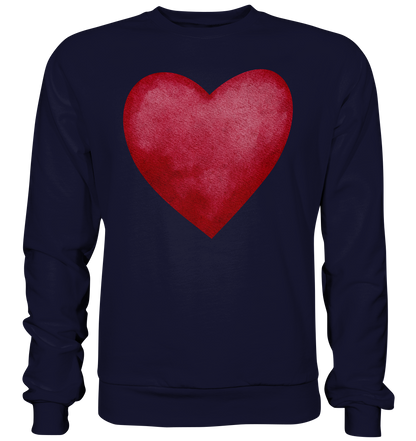 Watercolor red heart - Basic Sweatshirt