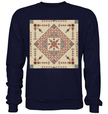Natural and Red Pattern - Basic Sweatshirt