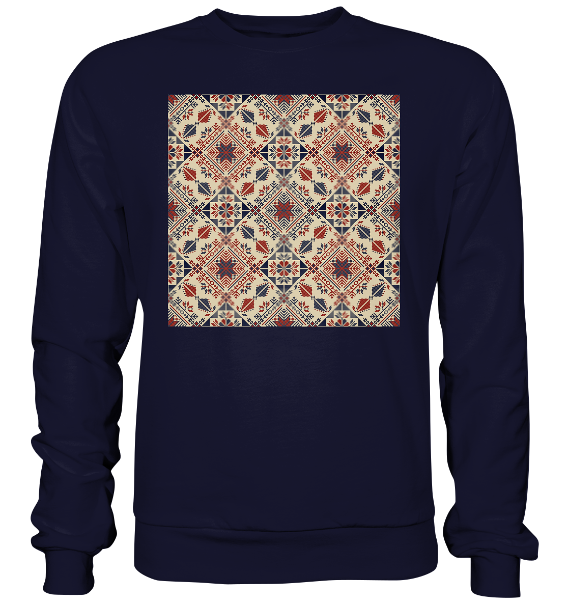 Red and Blue Circle Pattern - Basic Sweatshirt