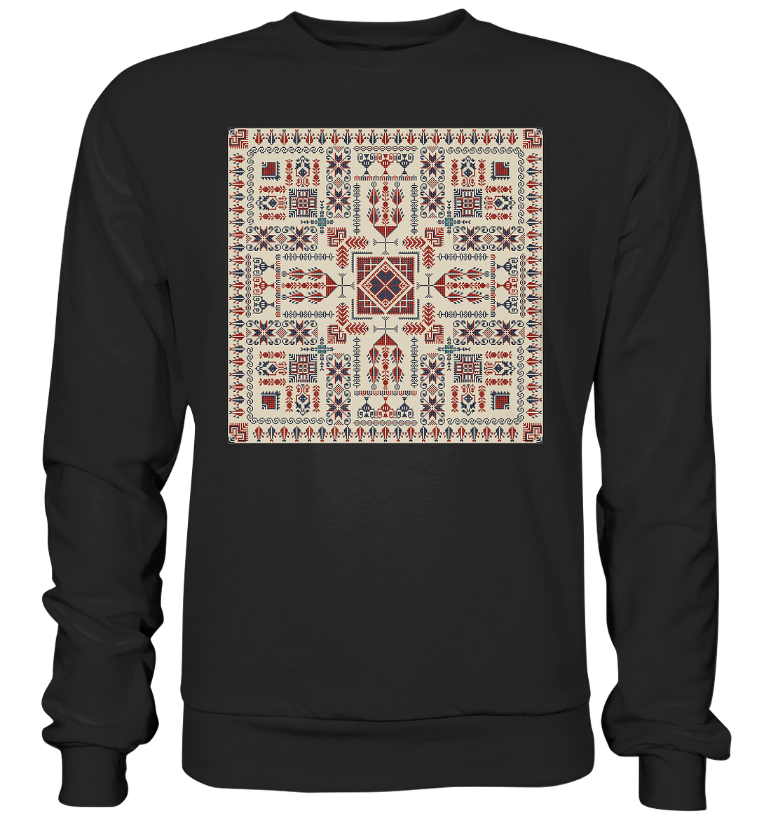 Red and Blue Pattern - Basic Sweatshirt