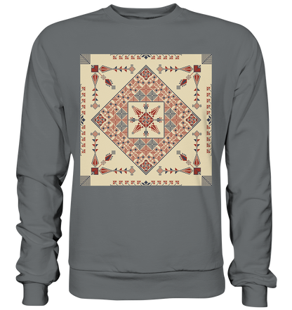Natural and Red Pattern - Basic Sweatshirt