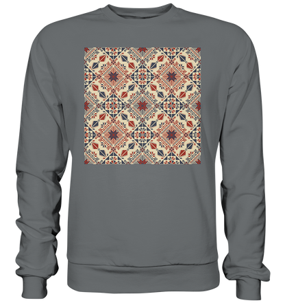 Red and Blue Circle Pattern - Basic Sweatshirt
