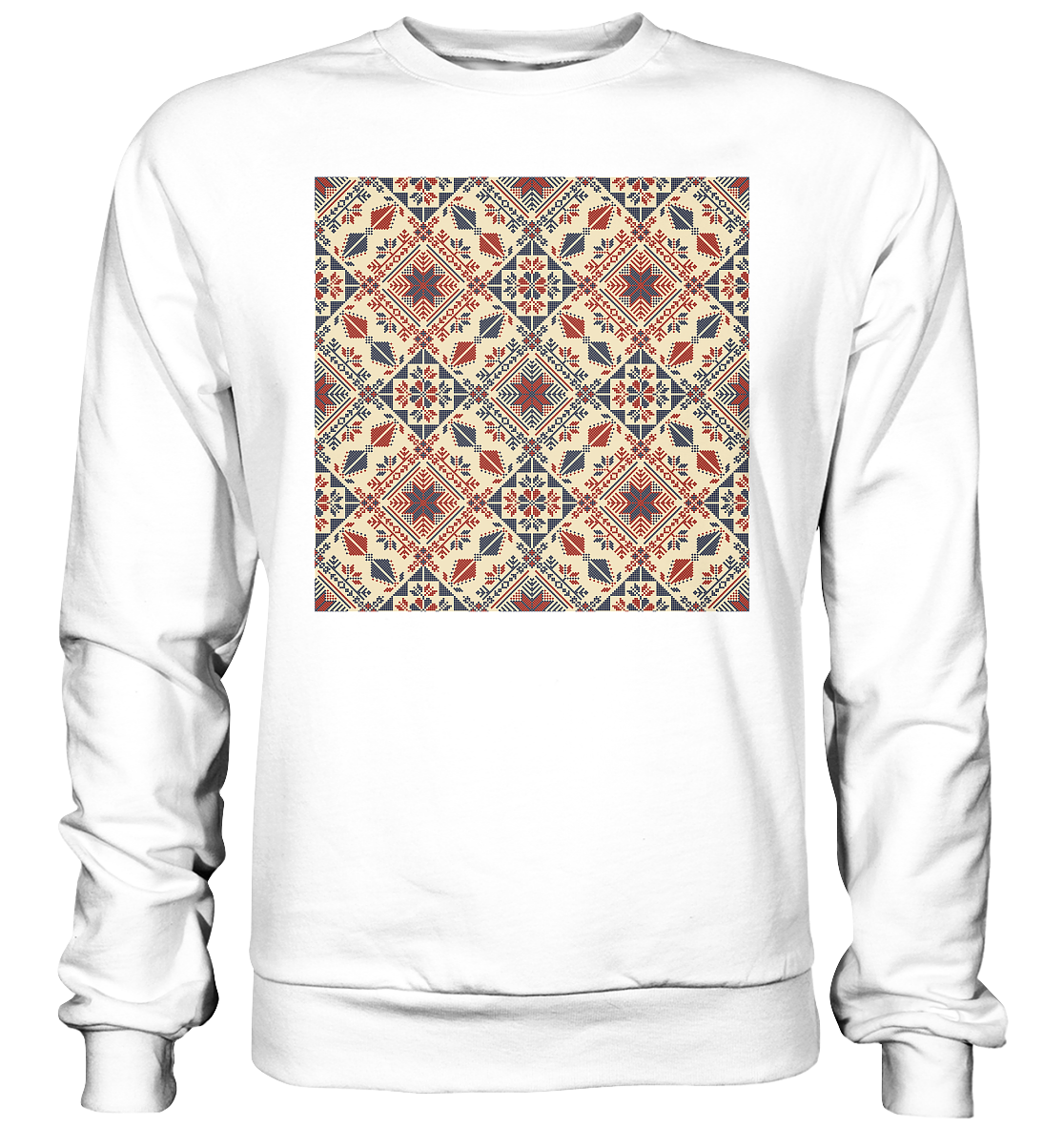 Red and Blue Circle Pattern - Basic Sweatshirt