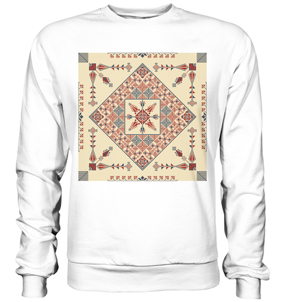 Natural and Red Pattern - Basic Sweatshirt
