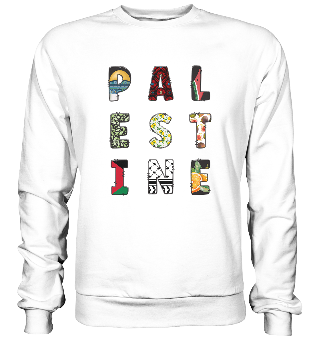 Palestine single letters - Basic Sweatshirt