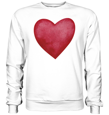 Watercolor red heart - Basic Sweatshirt