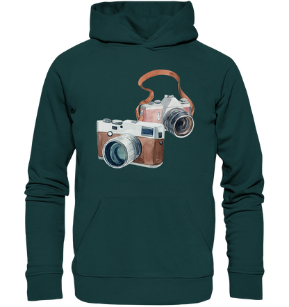 Watercolor Camera - Organic Hoodie
