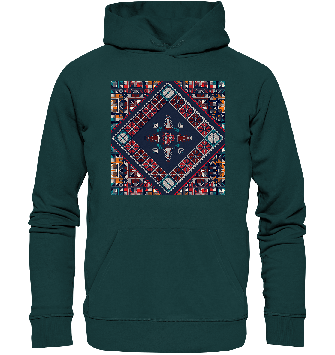 Blue Pattern - Organic Hoodie