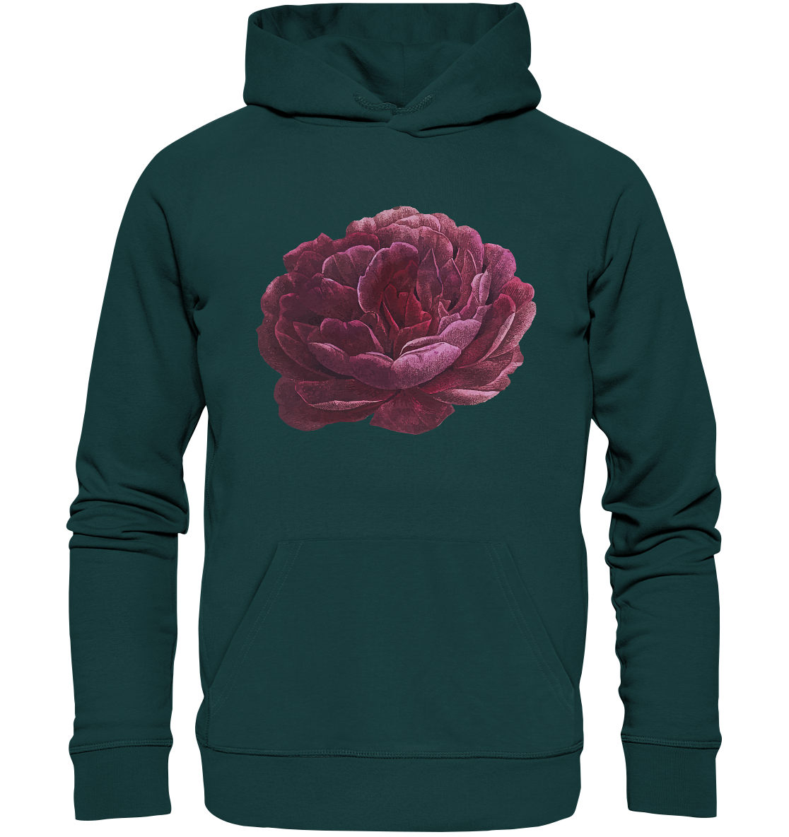 One Pink Flower - Organic Hoodie