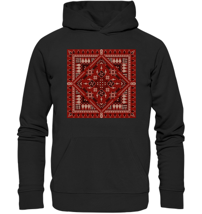 Red Pattern - Organic Hoodie