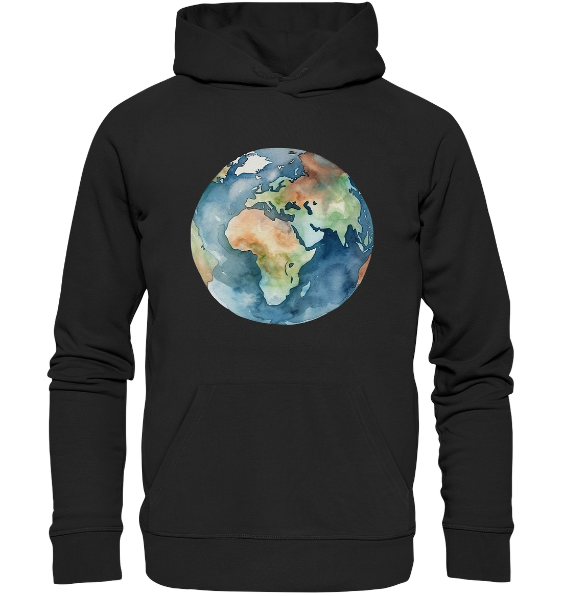 Watercolor Earth - Organic Hoodie