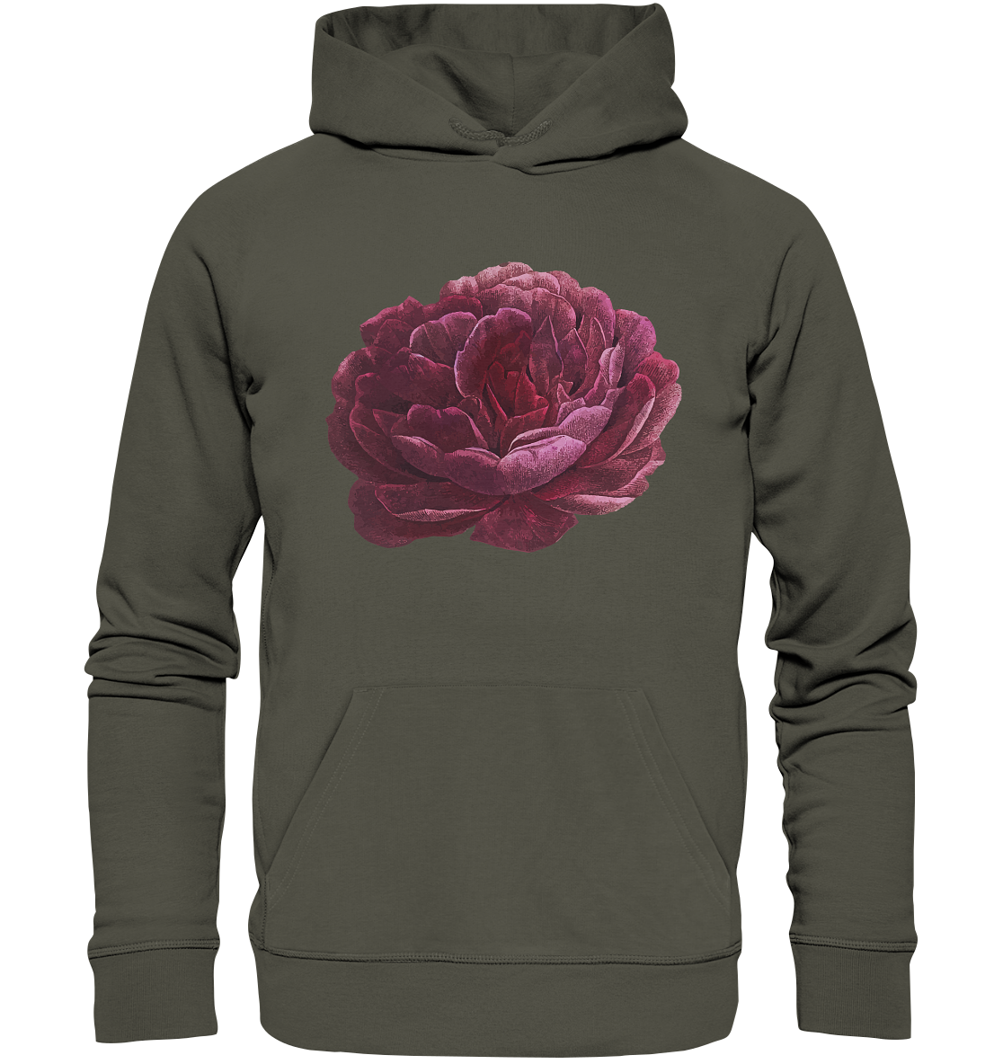 One Pink Flower - Organic Hoodie