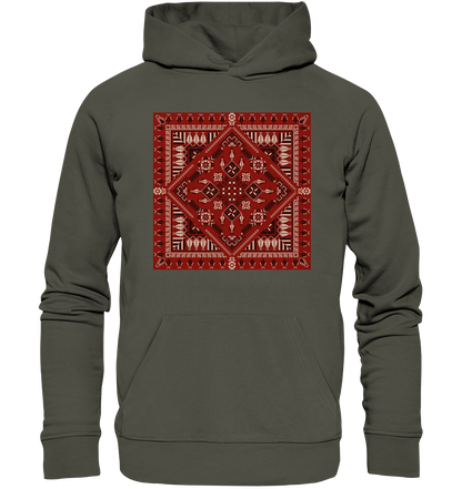 Red Pattern - Organic Hoodie