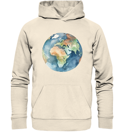 Watercolor Earth - Organic Hoodie