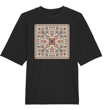 Red and Blue Pattern - Oversized Unisex T-Shirt