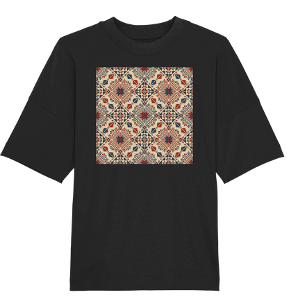 Red and Blue Circle Pattern - Oversized Unisex T-Shirt