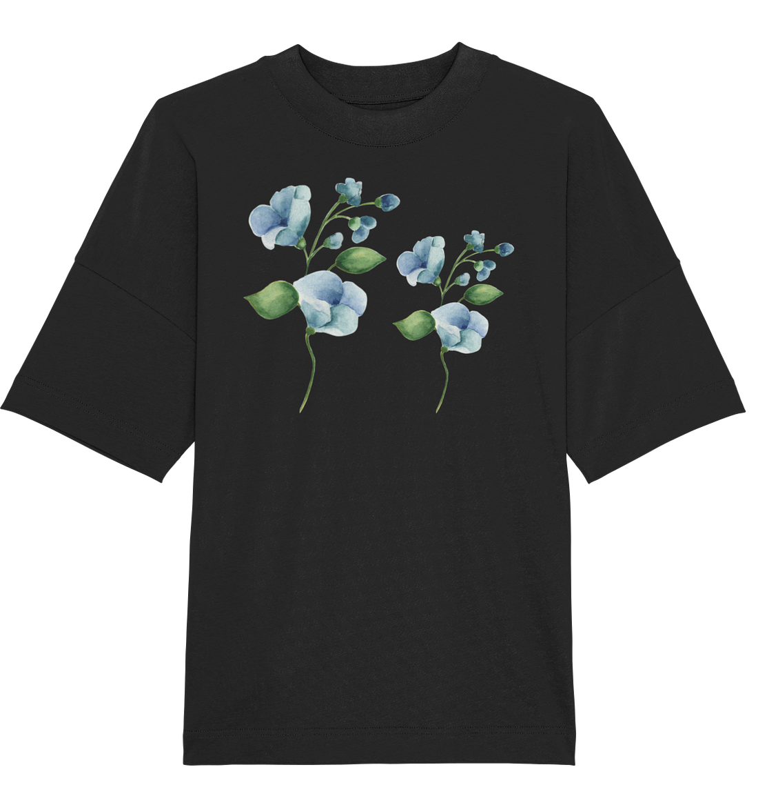 Blue Flowers - Oversized Unisex T-Shirt