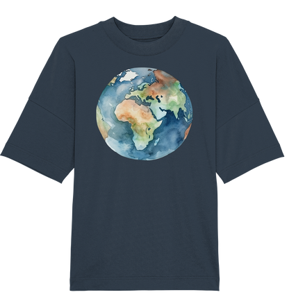 Watercolor Earth - Oversized Unisex T-Shirt