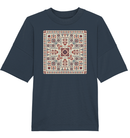 Red and Blue Pattern - Oversized Unisex T-Shirt