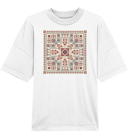 Red and Blue Pattern - Oversized Unisex T-Shirt