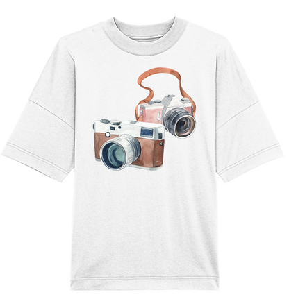 Watercolor Camera - Oversized Unisex T-Shirt