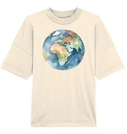 Watercolor Earth - Oversized Unisex T-Shirt