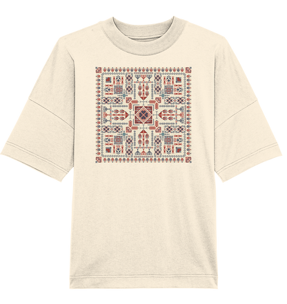 Red and Blue Pattern - Oversized Unisex T-Shirt