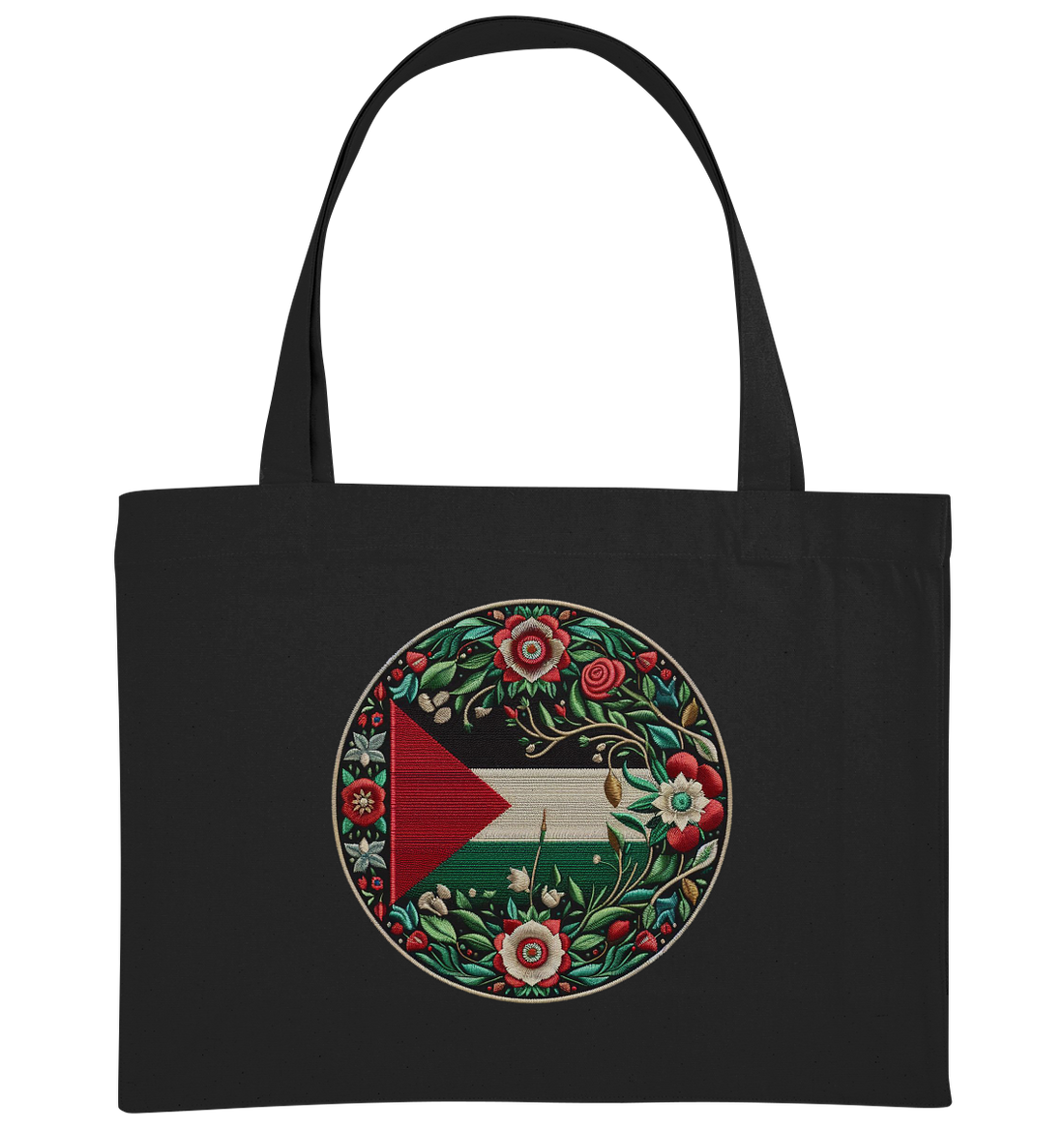 Palestine Floral Flag - Organic Shopping-Bag