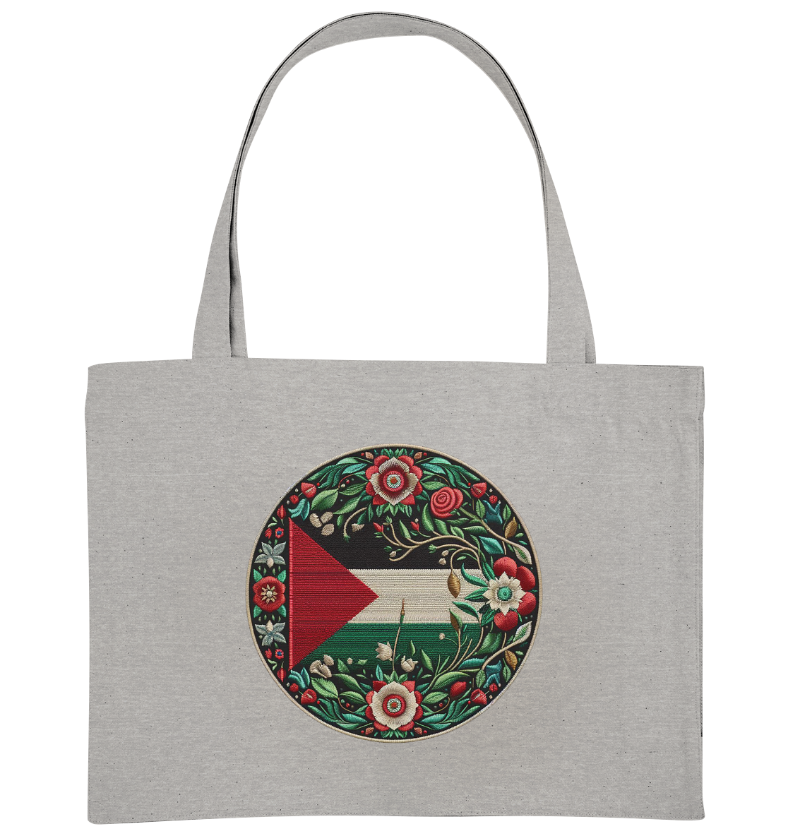 Palestine Floral Flag - Organic Shopping-Bag