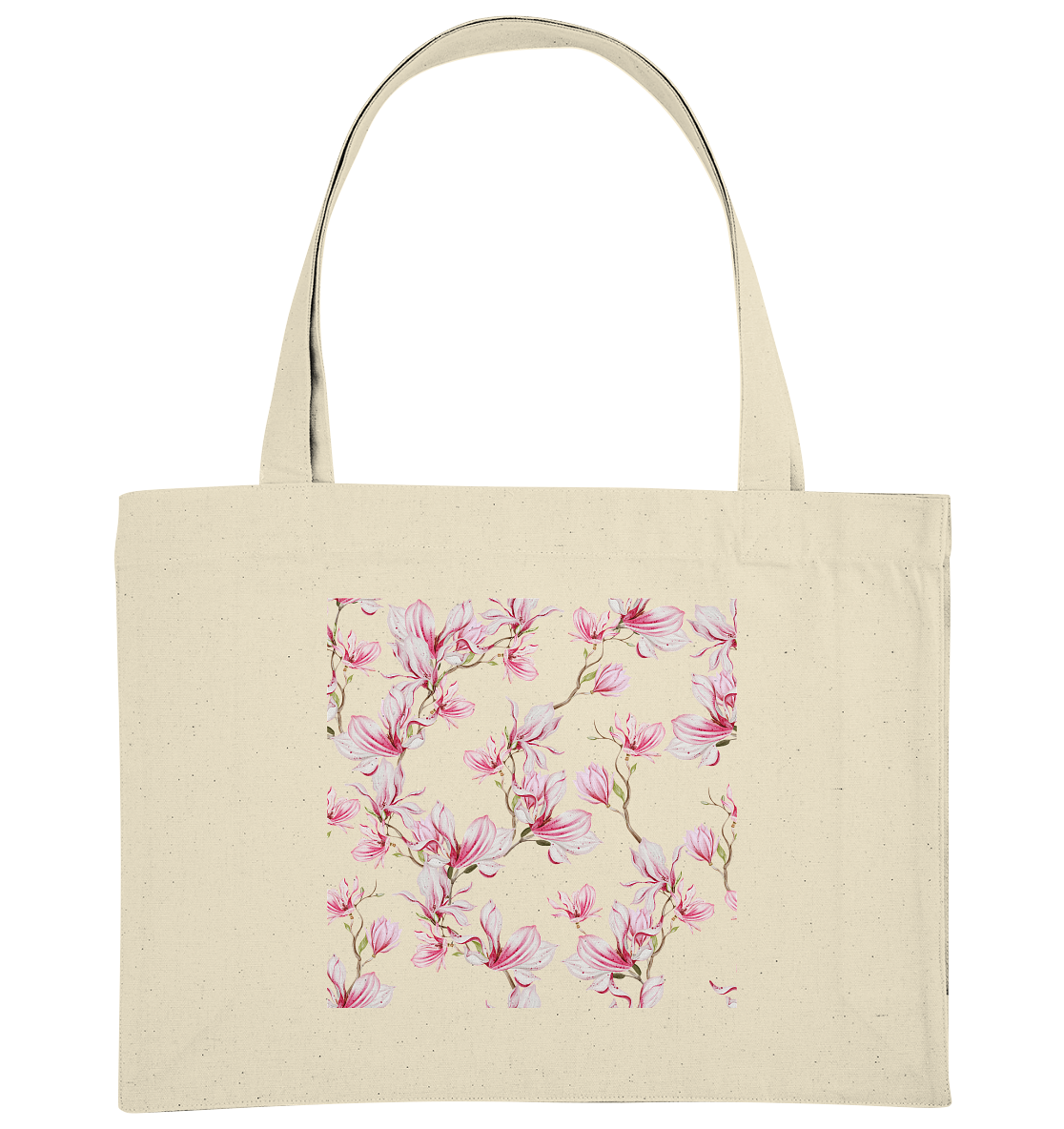 Blumenmuster Rosa - Organic Shopping-Bag