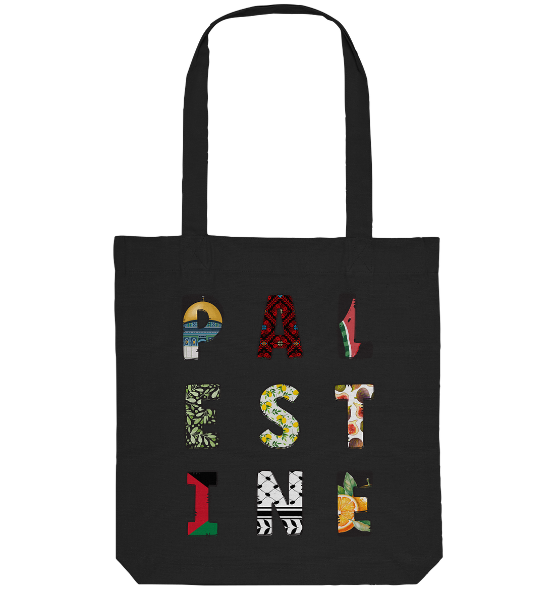 Palestine single letters - Organic Tote-Bag